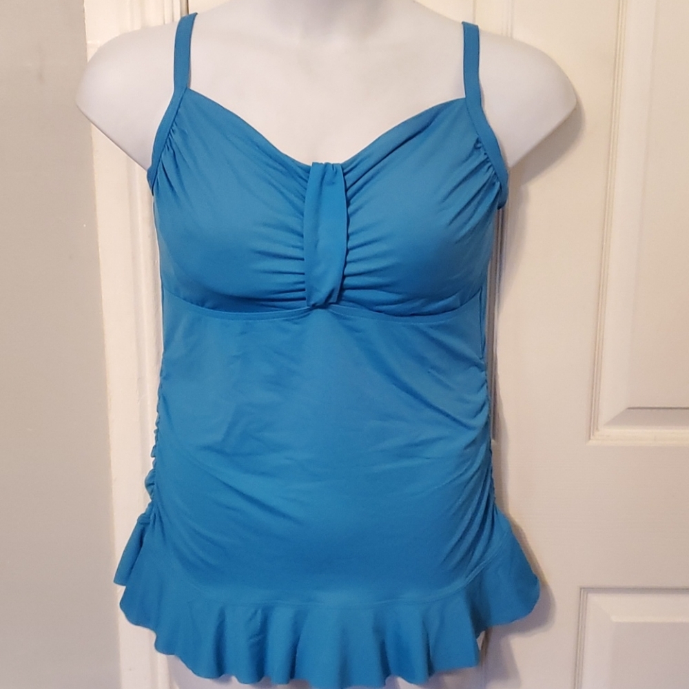 Land's End Ruffle Tankini Top
